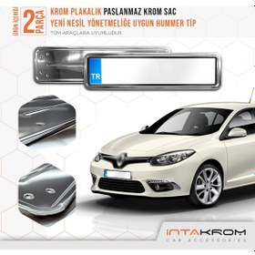 Resim intakrom Renault Fluence Krom Plakalık - Hummer Tip 2 Adet 