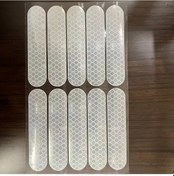 Resim Gateesat Beyaz 10 Adet Yüksek Görünürlüklü Reflektif Çıkartma - Dayanıklı Pvc Emniyet Dekalı 