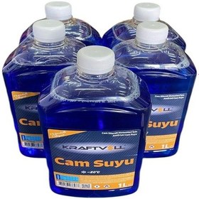 Resim 5'li Kraftvoll Cam Suyu Mavi Antifrizli -20 Derece 1lt 