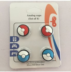Resim Yaozixa Nintendo Switch Joycon Kolu Joystick Koruyucu Kapağı - Pokémon Topu Stili - Oyun Deneyimini Güçlendirir - Taşınabilir Ve Esnek 