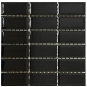 Resim VitrA 5x10 Metro Tiles Mozaik Siyah Parlak Mozaik Duvar Karosu K5 
