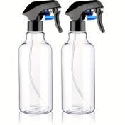 Resim 2 Paket Plastik Püskürtme Şişeleri 16.9oz/500ml Boş Püskürtme Şişeleri Ağır Hizmet Püskürtme Şişeleri Mist/Akıntı Şişeleri Temizlik Çözümleri, Bitkiler, Evcil Hayvanlar, Esansiyel Yağlar için 