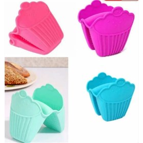 Resim Mena Rise Fırın Eldiveni Silikon Kaymaz Su Geçirmez Yanmaz Silikon Eldiven 