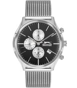Resim Slazenger SL.09.1824.2.01 Erkek Kol Saati | 41mm Paslanmaz Çelik, Dual Time 