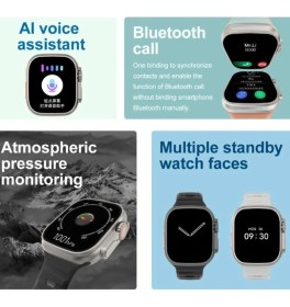 Resim 49MM Akıllı Saat ve Bluetooth Kulaklık, Uyumlu ve Şık Tasarım 