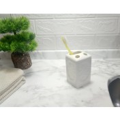 Resim Bosphorus Diş Fırçalık Çiçekli Kare Model Banyo Aksesuarı 