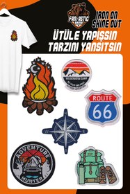 Resim FANTASTIC ARMA Ütü Ile Yapışan Dokuma Arma Seti Patch Kamp, Kampçı, Doğa Modeli 