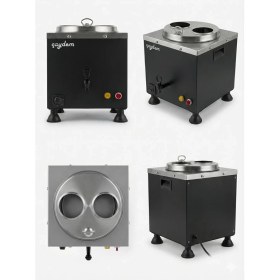 Resim Osmanlı Çay Kazanları Osmanlı çaydem 2 Demlikli Yalıtımlı Çay Kazanı Şamandıralı Tam Otomatik Semaver Çaycı Çay Makinesi 23 Lt 