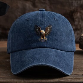 Resim Erkekler için Şık Siyah Beyzbol Şapkası, Kartal Baskısı - Ayarlanabilir, Nefes Alabilen Polyester, Hip-Hop Moda Aksesuarı, Açık Hava Aktiviteleri, Rahat Şapka|Kartal Amblemi Tasarımı|Ayarlanabilir Şapka, Beyzbol Şapkası 