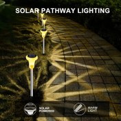 Resim 12 adet Dış Mekan Güneş Enerjili Yolu Işıkları, Paslanmaz Çelik Tüpler, 6/12 adet LED, Kristal Baş, Sıcak Işık, Bahçe, Giriş Yolu ve Avlu Dekorasyonu için İdeal, Güneş Enerjili Şarjlı, Nikel Pil, Kapasite, Dış Mekan Aydınlatması | Modern Dış Mekan Dekoru | Güneş Enerjili Şarjlı Işıklar 