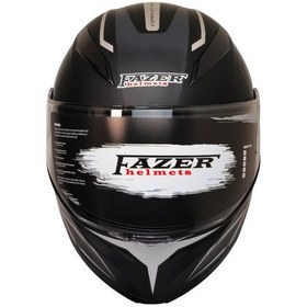 Resim Fazer Motosiklet Çene Açılır Kask Güneş Vizörü Motor Kaskı Duncan Gri Siyah 