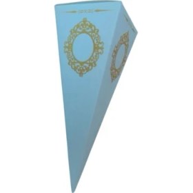 Resim Beyaz Karton Külah Şeker,lokum,kına Kutusu 25 Li Paket 