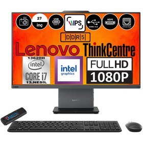 Resim Lenovo Thinkcentre Neo 27 50A Gen5 Intel Core I7 13620H 16GB DDR5 1TB SSD Windows 11 Pro Intel® UHD Graphics 27'' Fhd All In One Bilgisayar 12SA000RTRP03 