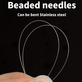 Resim 6 Parça Boncuklu İğne ve Açık İğneler Seti - Keskin Uçlar, Pürüzsüz Ergonomik Tutuş, Şeffaf Boncuk Kilitleme Sistemi DIY Takı Yapımı için Beadweaving Tığ Macramé Dayanıklı & Hijyenik El Sanatları İğnesi ile Hassas Kontrol (Başlangıç Seviyeli ve Profesyoneller için İdeal) Kolye, Anahtarlık, Süs Eşyaları İçin uzun ve kısa boncuk düzenleme araçlarıyla sağlam hizalama 