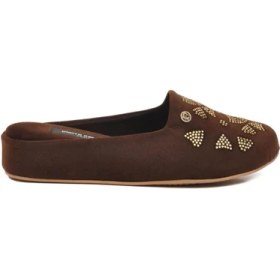 Resim Pierre Cardin Kahve Hafif Tekstil Kadın Önü Kapalı Ev Terliği PC-55374 Z 