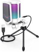 Resim Ampligame A6v Yayıncı Oyuncu Podcast Youtuber Rgb Usb Mikrofon 