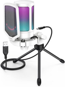 Resim Ampligame A6v Yayıncı Oyuncu Podcast Youtuber Rgb Usb Mikrofon 