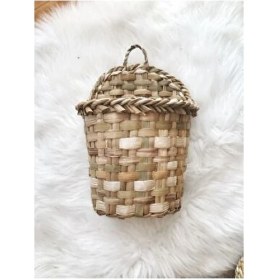 Resim Pusula Hijyen Pusula Kahverengi Kapı Önü Sepeti Gazetelik 32 x 23 cm Hasır Klasik Desenli Kullanım Alanı 