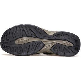 Resim Burnu Kapalı Siyah Haki Erkek Outdoor Trekking Spor Sandalet Bordo 
