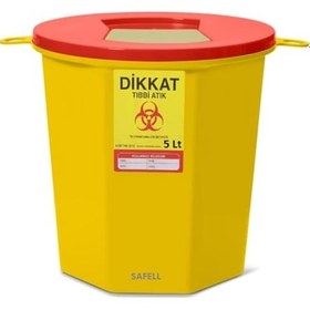 Resim Safell Tıbbi Atık Kutusu - Tıbbi Atık Kovası 5 L 100 Adet 