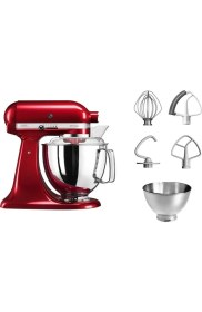 Resim Kitchenaid Artisan 4,8 L Stand Mikser Candy Apple 5KSM175PS (5KSM175PSECA) Güçlü Performans ve Şık Tasarım 