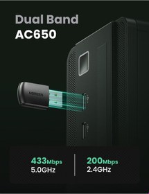 Resim Ugreen 20204 Ac650 2.4 Ve 5Ghz Dual Band Usb Wi-Fi Ağ Adaptörü. S 