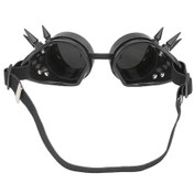 Resim Geeroyoo Antik Stil Abs Güneş Gözlüğü, Çift Lens Siyah+şeffaf , Rüzgar Engellici, Bisiklet Sürüşü Ve Partiler İçin Uygun, Ayarlanabilir Burun Desteği Ve Kayışlı Siyah 