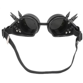 Resim Geeroyoo Antik Stil Abs Güneş Gözlüğü, Çift Lens Siyah+şeffaf , Rüzgar Engellici, Bisiklet Sürüşü Ve Partiler İçin Uygun, Ayarlanabilir Burun Desteği Ve Kayışlı Siyah 