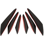 Resim Evrensel Araç Gövde Kitleri Ön Tampon Fin Splitter,siyah 