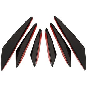 Resim Evrensel Araç Gövde Kitleri Ön Tampon Fin Splitter,siyah 