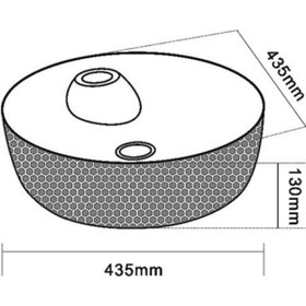 Resim LENA E-5001gs Tezgah Üstü Porselen Lavabo 