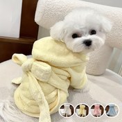 Resim Yumuşak Evcil Hayvan Bornozu | Hızlı Kuruyan, Yumuşak Polyester | Küçük Köpekler ve Kediler İçin Sevimli Tasarım | Tüm Mevsimlerde Rahatlık, Güvenli Bağlama, Banyo ve Kurulama için İdeal | Kolay Kullanım 