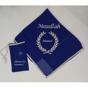 Resim Moms And Babies İsimli Sünnet Şalı Omuz Örtüsü Maşallah Nakış Işlemeli Kına Şalı Atkı Eldiven Isme Özel 