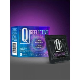 Resim Qi Q Reflective 3'Lü Ve Tırtıklı Prezervatif 