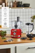 Resim Karaca Multiblend Artisan Retro Mutfak Robotu Metalic Red 