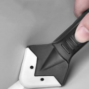 Resim 1 Set 3'ü 1 Arada Silikon Kürleme Kalafatlama Aleti Paslanmaz Çelik Başlıklı, Sızdırmazlık Temizleyici, Büyütücü Kazıyıcı, Kazıma Tutkal Tahtası, Ana Malzeme: Diğer Plastik 