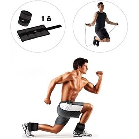 Resim 1 Kg X 2 Adet Siyah El Ayak Bileği Ağırlığı + Atlama İpi Siyah 