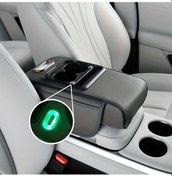 Resim Sunshine011 1 Adet Type-c Işıklı Araç Konsol Kılıfı Gri Hafızalı Köpük Dosya Cebi Ve Aksesuar Seti 