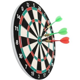 Resim Kaliteli - 673 - Ahşap 15 İnç Dart Tahtası Kolay Montajlı - Dpmıx-hb - 4 Ok 
