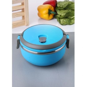 Resim İndirim Var Tek Katlı Sızdırmaz Yemek Termosu Sefer Tası Saklama Kabı Turkuaz 