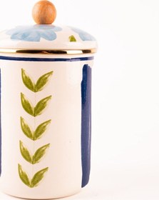 Resim Bloom Emaye Kapsül Kavanozu / Çok Amaçlı Kavanoz 17 Cm Bej 