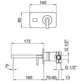 Resim İtalyan Webert Living Ankstre Lavabo Bataryası 16 Cm Krom 