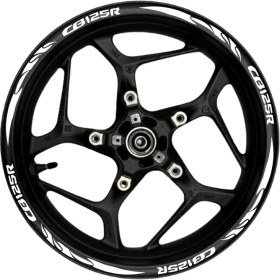 Resim CB125R Beyaz Yazılı Beyaz Pençe Şeritli 