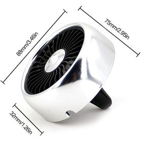 Resim Besthome1 Araba Usb Fanı: 3 Hızlı Rüzgar, Renkli Led Işık, Klipli Tasarım, Soğuk Seyahat, Gümüş 