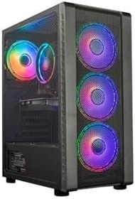 Resim TURBOX Master Yi 4x12cm Argb Kumandalı USB 3.0 ATX Mesh Panel Gaming Bilgisayar Kasası 