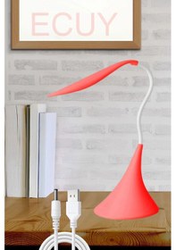 Resim Dokunmatik Masa Lambası Ders Çalışma Kitap Okuma Lambası Pilli Kablolu Kullanım Akrobatik Masa Lamba Pembe 