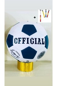 Resim TOPROCKSTORE Dikişli Futbol Topu A Kalite Şişirme Pompası Hediyeli 