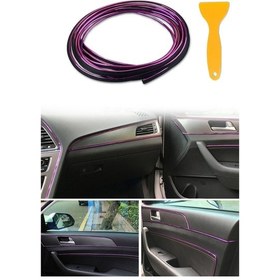 Resim Trim Fitil Mor Yeni Nesil Araç İçi İp Şerit Balık Sırtı Nikelajlı 5 Metre 