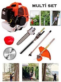 Resim Rowermax Maxstar-Pro Çok Amaçlı Multi Tırpan Dal Budama Testeresi Çit Kesme Easy Start Çalıştırma 