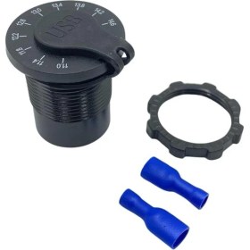 Resim 12V-24V DİJİTAL VOLTMETRE+ŞARJ CİHAZLI (USB X2) (3 A) (OFF-ON ANAHTARLIİ) (IŞIKLI) (28 MM) 